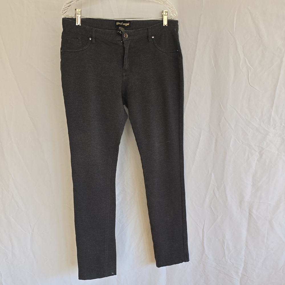 Like an Angel Dark Gray Cropped Jeans